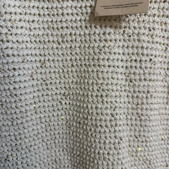 Mango Cream Open-Knit Sleeveless Tank - Picture 3 of 8